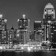 Louisville Grayscale Wide Angle Poster