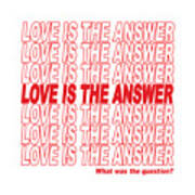 Love Is The Answer - What Was The Question Poster