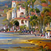 Low Tide At The Beach Santa Barbara California Ai Poster