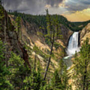 Lower Falls At Yellowstone Poster