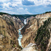 Lower Yellowstone Falls And Canyon Poster