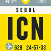 Luggage Tag A - Icn Seoul South Korea Poster