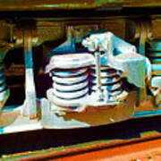 Railroad Machinery - Train Car Truck Wheel Assembly Poster