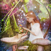 Magical Mushroom Garden Poster