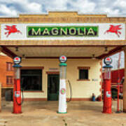 Magnolia Gas Station - Shamrock Texas - Route 66 Poster
