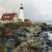 Maine Lighthouse Poster