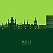 Mainz Germany Skyline #84 Poster