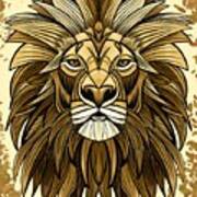 Majestic Male Lion Poster