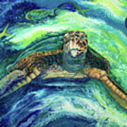 Majestic Sea Turtle Poster