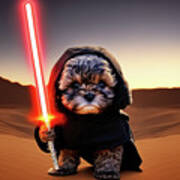 Maltipoo Puppy Jedi Poster