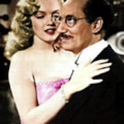 Marilyn Monroe And Groucho Marx Poster