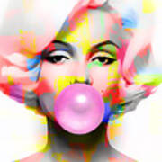 Marilyn Monroe Bubble Gum Poster