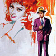 ''marriage Italian Style'', 1964, Movie Poster Painting By Jano Poster