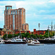 Maryland - Boats At Inner Harbor Baltimore Md Poster