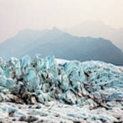 Matanuska Glacier In Foggy Day - 3 Panorama Poster