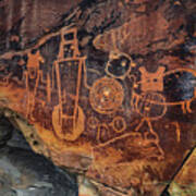 Mckee Springs Petroglyphs Close Up, Utah Poster