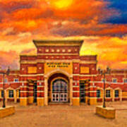 Mckinney Boyd High School At Sunset - Digital Painting Poster