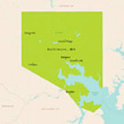 Md Baltimore County Vector Map Green Poster
