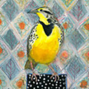Majestic Meadowlark Bird Poster