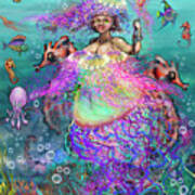 Mermaid Jellyfish Dress Poster