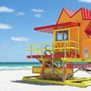 Miami Beach Lifeguard Station Poster