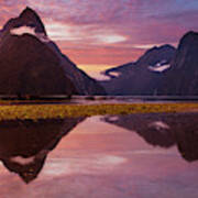Milford Sound Sunset, New Zealand Poster
