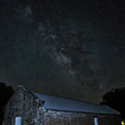 Milky Way Over Fort Belknap Poster