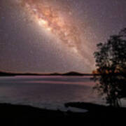 Milky Way Over Maine Poster