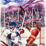 Miracle On Ice - Usa Olympic Hockey Wins Over Ussr Poster