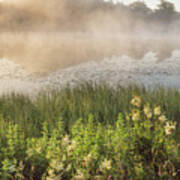 Mist Rising - Cawfield Quarry, Hadrians Wall Poster