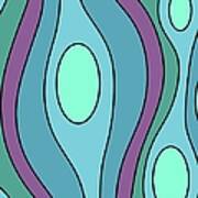 Mod Abstract In Blue Green And Purple Poster