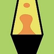 Mod Lava Lamp On Green Poster