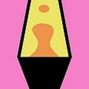 Mod Lava Lamp On Pink Poster