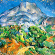 Monte Sainte-victoire Above The Tholonet Road 1896 Poster