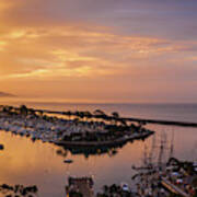 Morning Colors Dana Point Harbor Poster