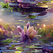 Morning Lilypads Poster