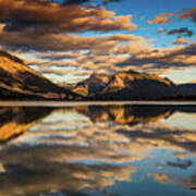 Morning Mountain Reflections Canada Poster