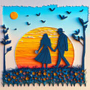 Morning Walk - Quilling Poster