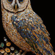 Mosaic Owl Poster
