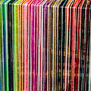 Multi-color Yarn On A Loom Poster