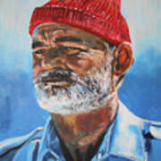 Murray As Zissou Poster