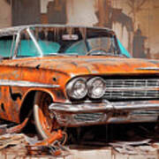 Muscle Car 1064 Chevrolet Biscayne Supercar Poster
