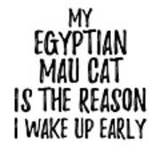 My Egyptian Mau Cat Is The Reason I Wake Up Early Poster