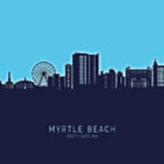 Myrtle Beach South Carolina Skyline #18 Poster