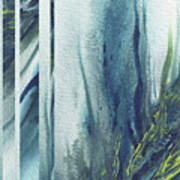 Mystic Rain Abstract Modern Decor Watercolor Iii Poster