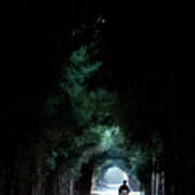 Naxi Woman In The Tunnel Of Trees Poster