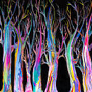 Neon Eucalyptus Bare Branches 7746 Poster