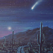 Neowise Comet Over Arizona Desert Poster