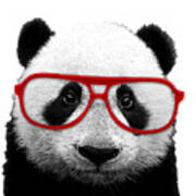 Nerdy Panda Bear Poster