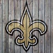 New Orleans Saints Wood Art Poster